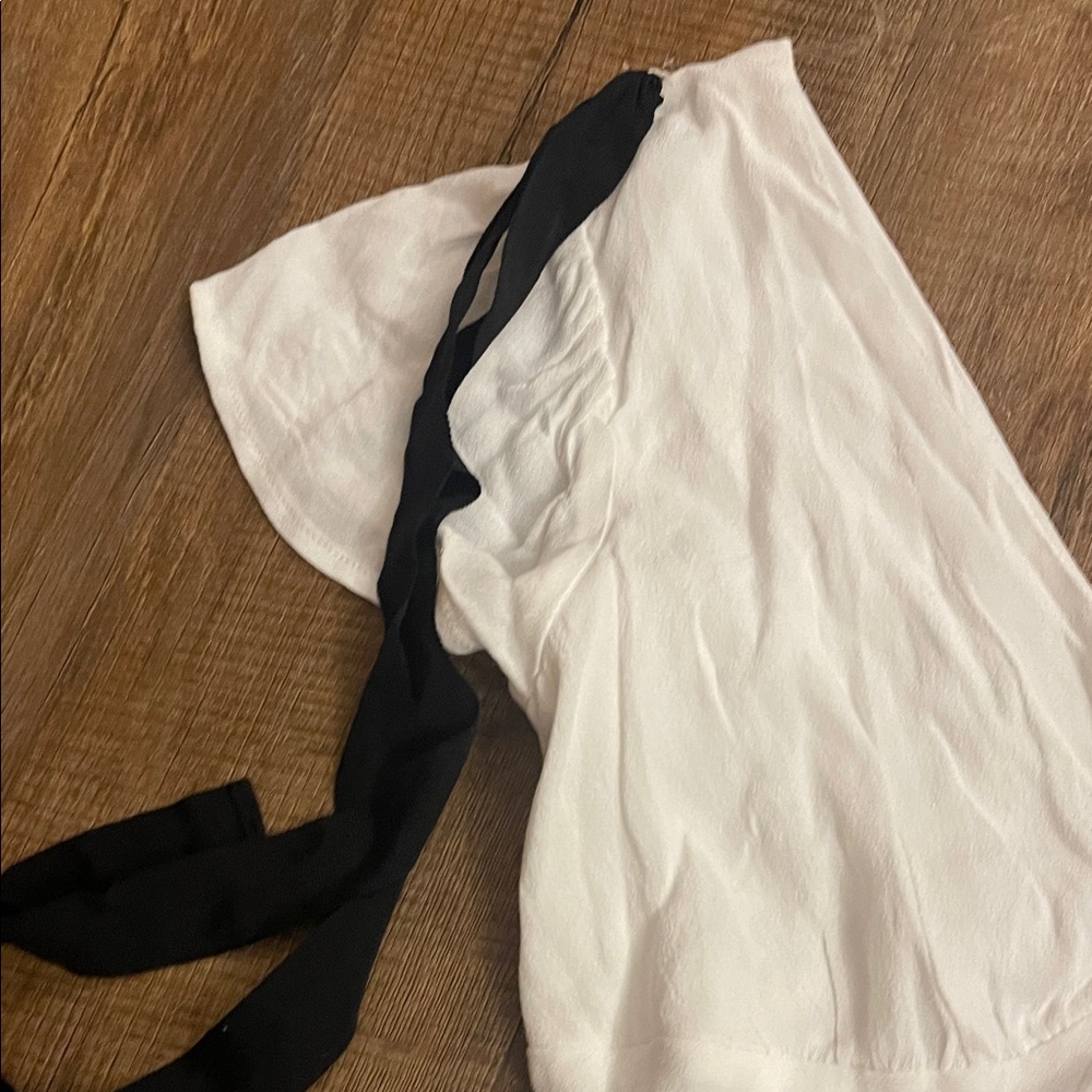wild fable White Mini Dress with Black Tie Straps - Picture 4 of 5